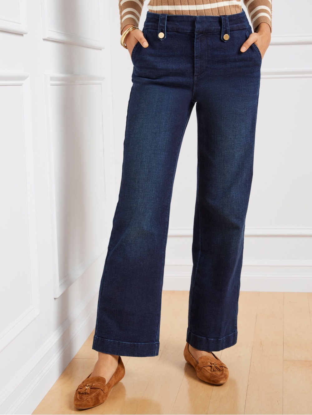 Talbots Dark Indigo Wide-Leg Jeans